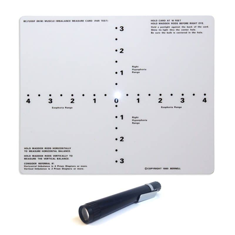 Fori kort - afstandstest med LED penlight