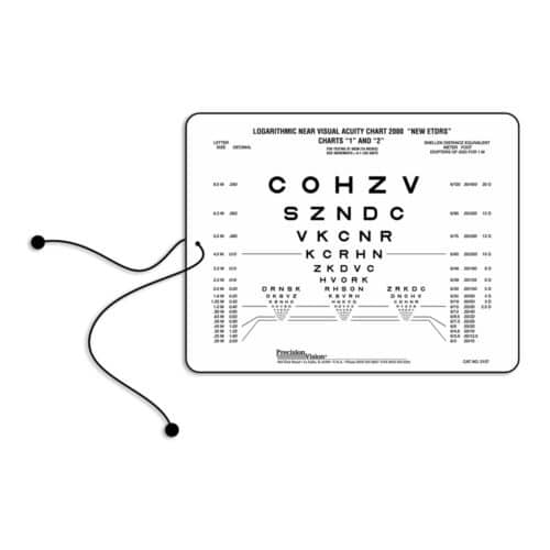 SLOAN Multiple Group Near Vision Testing Card Single Sided